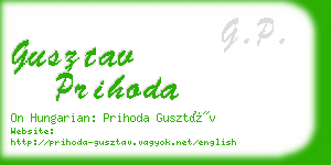 gusztav prihoda business card